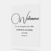 Huwelijk Welkom Elegant Acryl Teken Bord (Hoek)