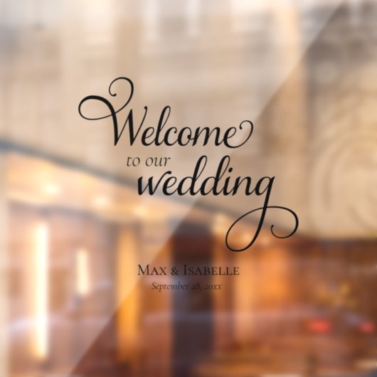 Huwelijk Welkom Mirror Glas Decal Window Cling (Vel 2)