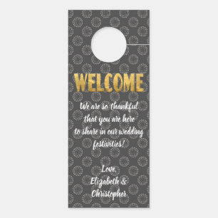 Huwelijk welkom niet storen goud grijs wit deurhanger