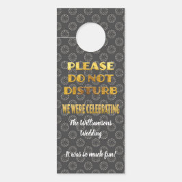 Huwelijk welkom niet storen goud grijs wit deurhanger