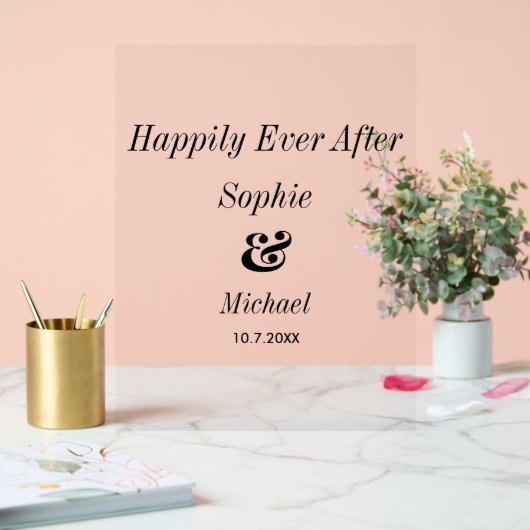 Huwelijk welkom nog lang en gelukkig acryl bord (Huwelijk)