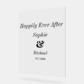 Huwelijk welkom nog lang en gelukkig acryl bord (Hoek)