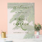 Huwelijk Welkom Palm Tree Achtergrond Acryl Bord (Huwelijk)