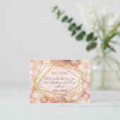 Huwelijk Welkom Plaats Kaarten Geometrische Bokeh  Plaatskaartje (Staand voorkant)