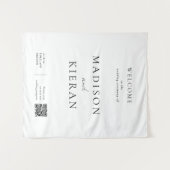 Huwelijk Welkomstceremonie QR Code Sign Grote Stof Wandkleed (Voorkant (horizontaal))