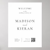 Huwelijk Welkomstceremonie QR Code Sign Poster (Voorkant)