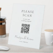 Huwelijk Welkomstceremonie QR Code Sign Reclamebord Met Voetstuk (Insitu)