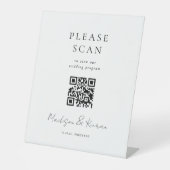 Huwelijk Welkomstceremonie QR Code Sign Reclamebord Met Voetstuk (Voorkant)