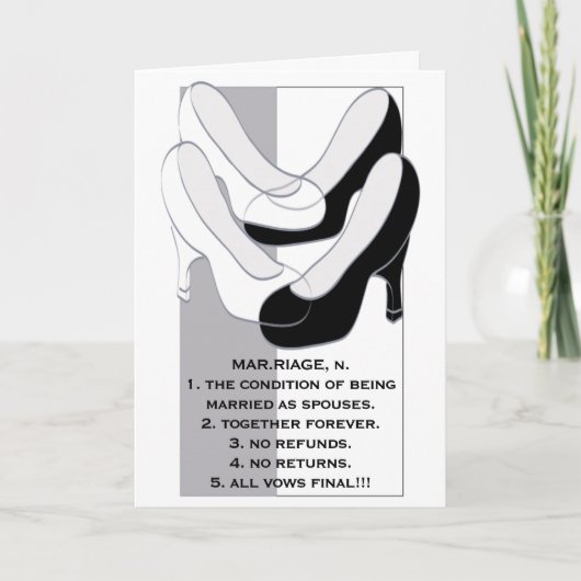 Huwelijk Wenskaart Huwelijk II Design Kaart (Voorkant)