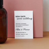 Huwelijk wijzig de datum ansichtkaart briefkaart