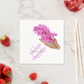 Huwelijk wilde orchidee waterverf papier servet (Insitu)