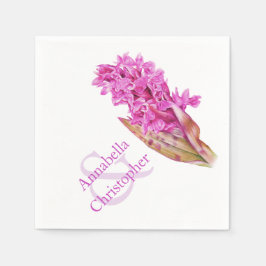 Huwelijk wilde orchidee waterverf papier servet