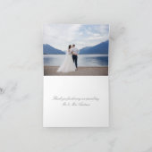 Huwelijk Wit Grijs Bedankkaart (Binnen)