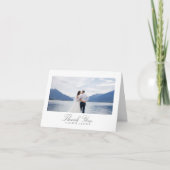 Huwelijk Wit Grijs Bedankkaart (Voorkant)