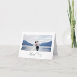 Huwelijk Wit Grijs Bedankkaart