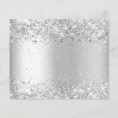 Huwelijk wit zilver budget save date flyer (Achterkant)