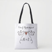 Huwelijk Witte Duiven Bruidsfeest Hen Do Tote Bag (Voorkant)