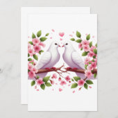 Huwelijk Witte Duiven Kaart (Voorkant / Achterkant)