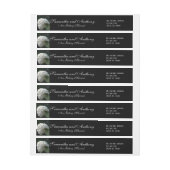 Huwelijk Witte Hortensia Zwart Witte Adresetikette (Vel)