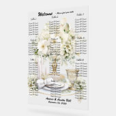 Huwelijk Witte Rozen Zitting Grafiek Acryl Bord (Hoek)