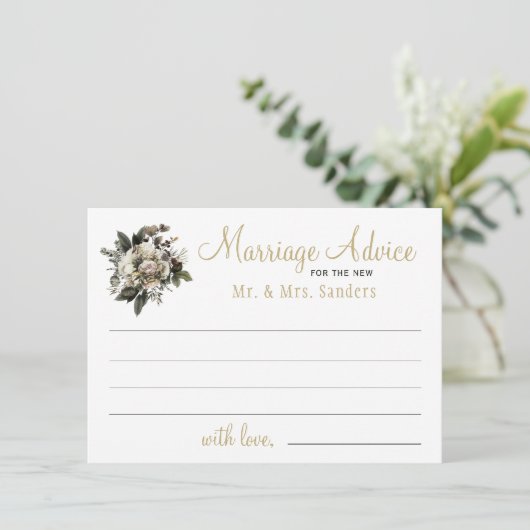 Huwelijk woord van advies winterbruiloft (Staand voorkant)