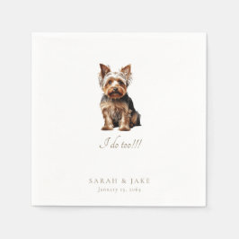 Huwelijk Yorkshire Terrier huisdier op bestelling Servet
