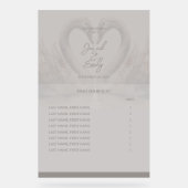 Huwelijk Zitting Grafiek Acryl Teken Acryl Bord (Voorkant)