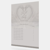 Huwelijk Zitting Grafiek Acryl Teken Bord (Hoek)