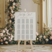 Huwelijk Zitting Grafiek Faux Metallic Goud & Wit Poster