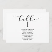 Huwelijk Zitting Grafiek Horizontaal Elegant Kaart (Voorkant / Achterkant)