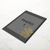 Huwelijk Zwart Goud Fotouitnodigingsfoto Kaart (Gedraaid)