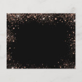 Huwelijk zwart-roze gouden glinsterende begroting  (Achterkant)