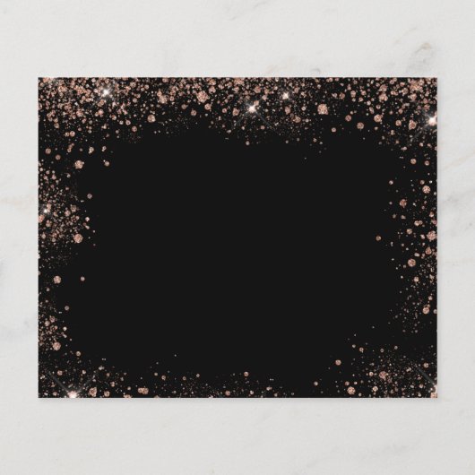 Huwelijk zwart-roze gouden glinsterende begroting  (Achterkant)