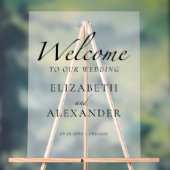 Huwelijk Zwart & Wit Acryl Welkom Teken Acryl Bord (Neutraal)