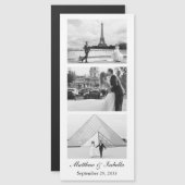 Huwelijk Zwart & Wit Fotocabine Strip Magneet (Voorkant / Achterkant)