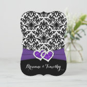 Huwelijk | Zwarte witte Paars | Schade | Hoorten Kaart (Staand voorkant)