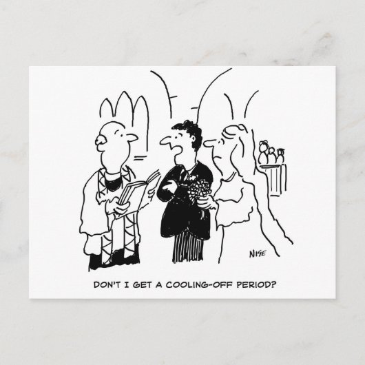 Huwelijks Bezinningsperiode Grappig Briefkaart (Voorkant)