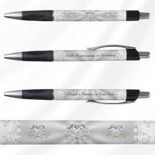 Huwelijks Cadeau PENNEN Persoonlijk. Diamant Penne
