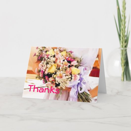 Huwelijks Dankbrief Bedankkaart (Voorkant)