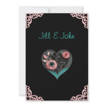 Huwelijks Dankbrief – Turquoise & Roze Quilling