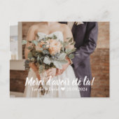 Huwelijks Dankkaart - Foto en Bedankt  Briefkaart (Voorkant)