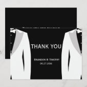 Huwelijks Dankkaarten voor Homoseksuele Zwarten Bedankkaart (Voorkant / Achterkant)