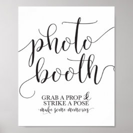 Huwelijks Fotocabine Bord- Pak een Prop en Sla een Poster