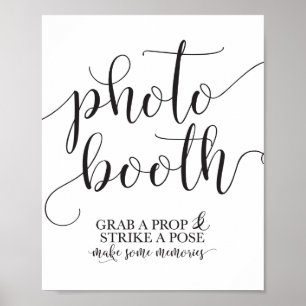 Huwelijks Fotocabine Bord- Pak een Prop en Sla een Poster