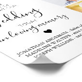 Huwelijks Herdenkings Aandenken 3 Foto Hemel Gedic Poster (Hoek)