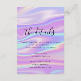 Huwelijks Informatiekaart Holografisch Informatiekaartje