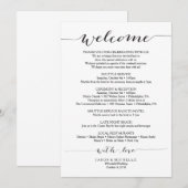 Huwelijks Itinerary in Rustic Schrift - Huwelijks  Programmakaart (Voorkant / Achterkant)