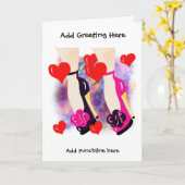 Huwelijks-/jubileum-/verlovingskaart voor lesbienn kaart (Gele Bloem)