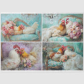 Huwelijks Kip Collage Decoupage Tissuepapier (Voorkant)