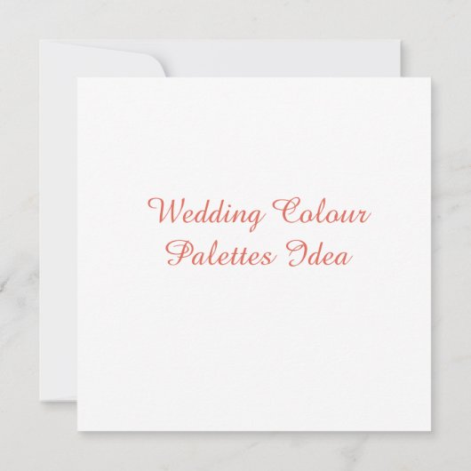Huwelijks Kleurenpaletten Idee Kaart (Achterkant)